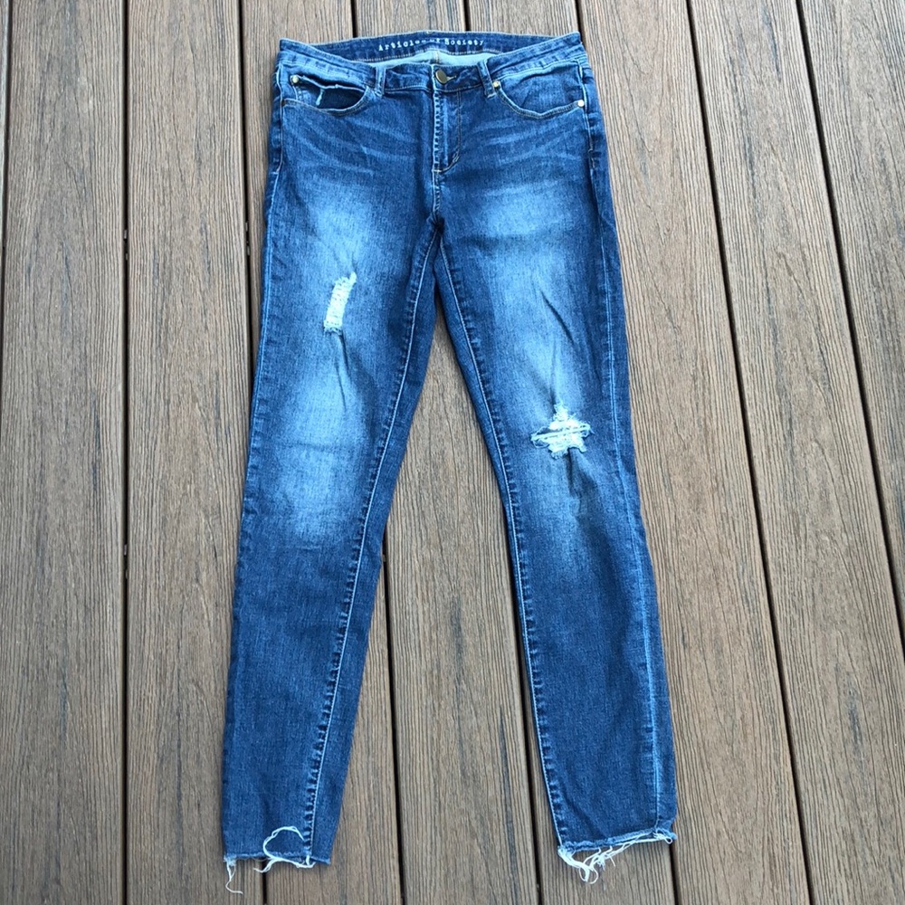 Articles of Society Raw Hem Cropped Jeans